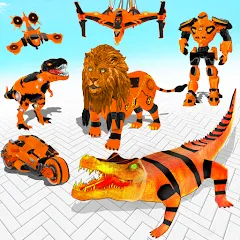 Скачать взлом Robot Game Transform Crocodile  [МОД Меню] - полная версия apk на Андроид