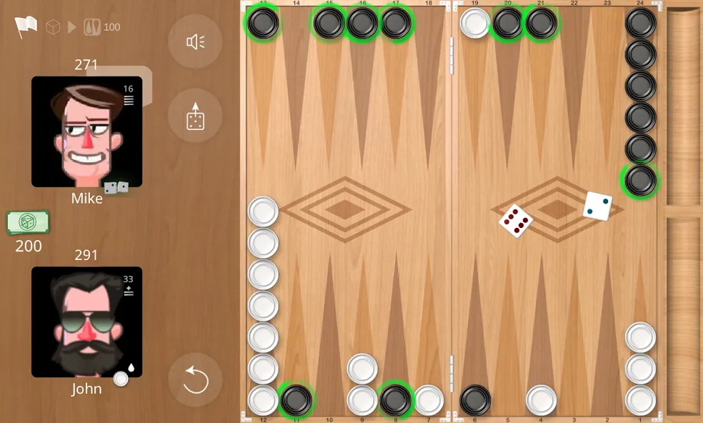 Backgammon Online  [МОД Menu] Screenshot 3