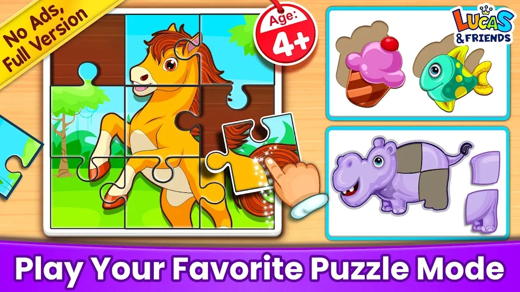 Puzzle Kids: Jigsaw Puzzles  [МОД Mega Pack] Screenshot 1