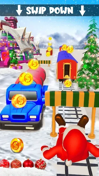 Xmas Santa Surfer Running Game (Ксмас Санта Серфер Раннинг Гейм)  [МОД Много денег] Screenshot 4