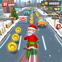 Взлом Xmas Santa Surfer Running Game (Ксмас Санта Серфер Раннинг Гейм)  [МОД Много денег] - стабильная версия apk на Андроид