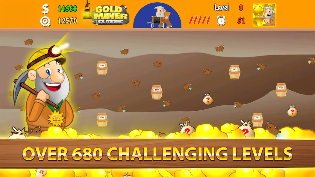 Gold Miner Classic: Gold Rush (Голд Майнер Классик)  [МОД Много денег] Screenshot 3