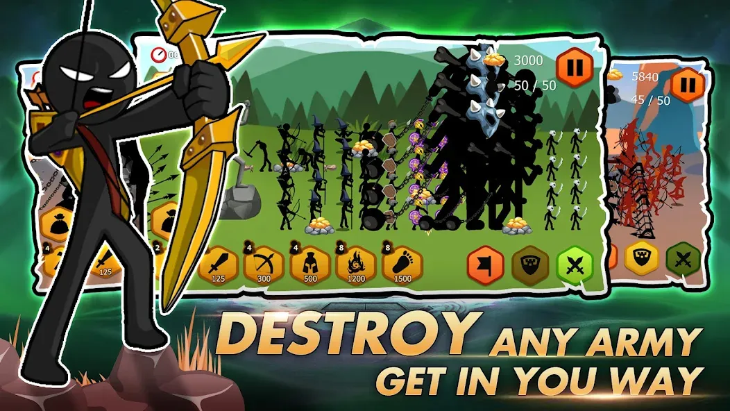 Stick Dynasty (Стритмен Баттл Уор)  [МОД Unlimited Money] Screenshot 1