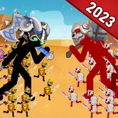 Взлом Stickman Battle 2: Empires War (Стикмен Битва 2)  [МОД Много денег] - последняя версия apk на Андроид