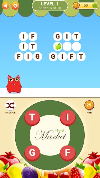 Word Market  [МОД Много денег] Screenshot 1