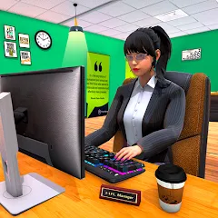 Взлом Virtual HR Manager Job Games  [МОД Menu] - полная версия apk на Андроид