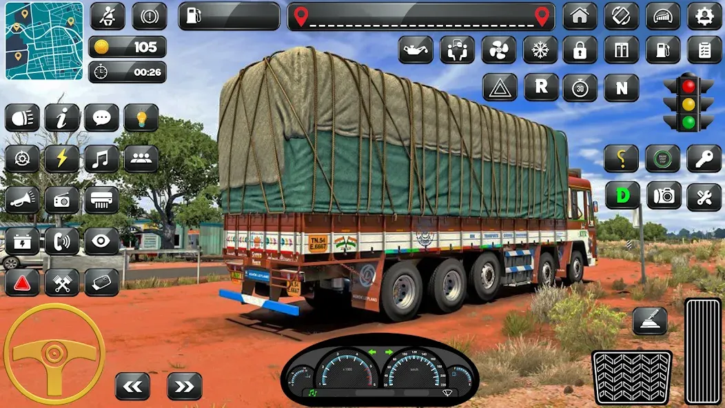 Indian Truck Driver Simulator  [МОД Бесконечные монеты] Screenshot 2