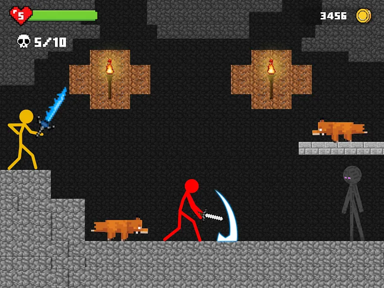 Stick-man Battle - Craft World  [МОД Unlimited Money] Screenshot 1