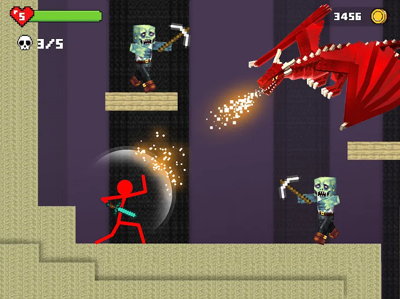Stick-man Battle - Craft World  [МОД Unlimited Money] Screenshot 4