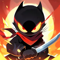 Скачать взломанную Ninja Cat - Idle Arena (Крейзи Ниндзя Кэт)  [МОД Все открыто] - стабильная версия apk на Андроид