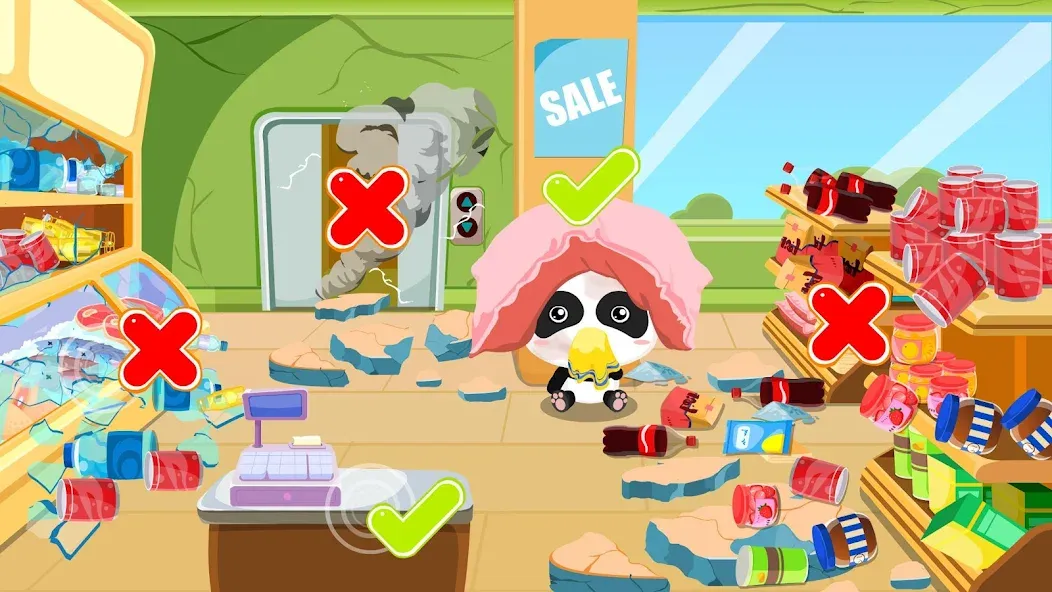 Baby Panda Earthquake Safety 1  [МОД Mega Pack] Screenshot 3