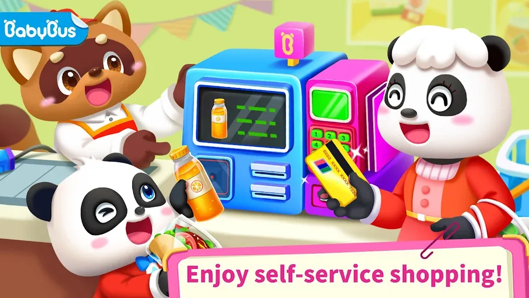 Baby Panda's Supermarket  [МОД Много монет] Screenshot 1