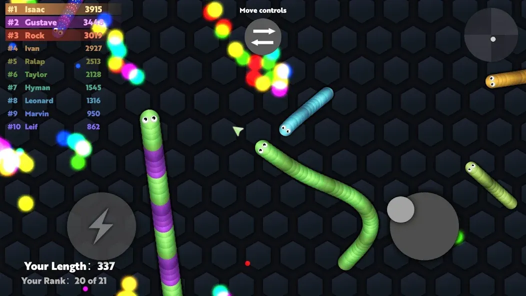 Slide.io - Hungry Snake Game  [МОД Unlimited Money] Screenshot 1