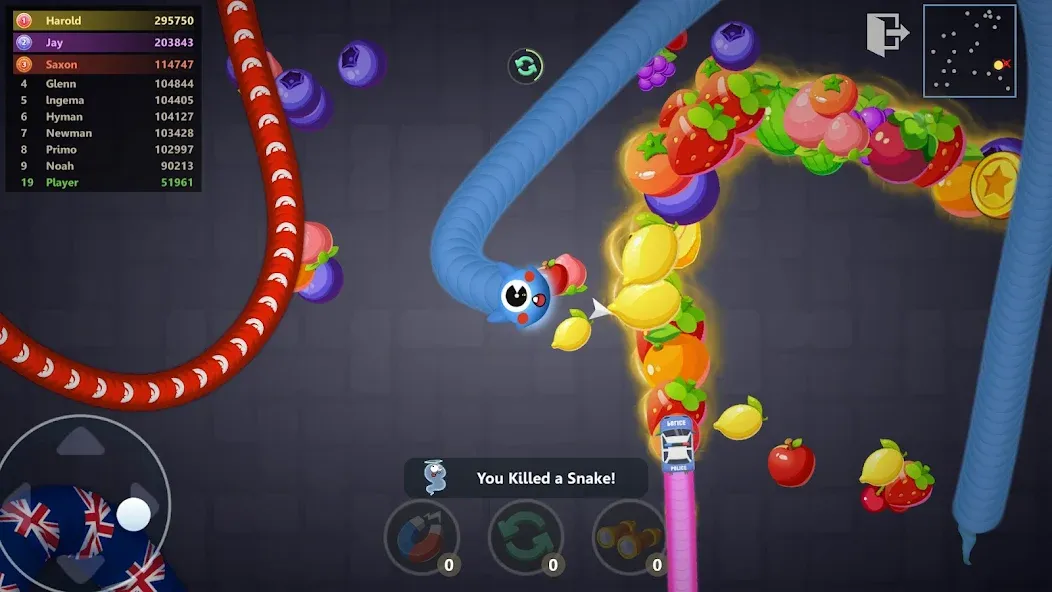 Snake War™ Hungry Worm.io Game (Снейк Вар)  [МОД Много монет] Screenshot 3