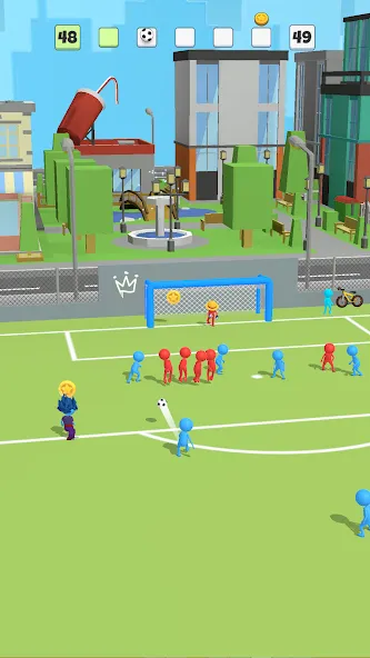 Super Goal: Fun Soccer Game (Супер Гол)  [МОД Бесконечные монеты] Screenshot 1