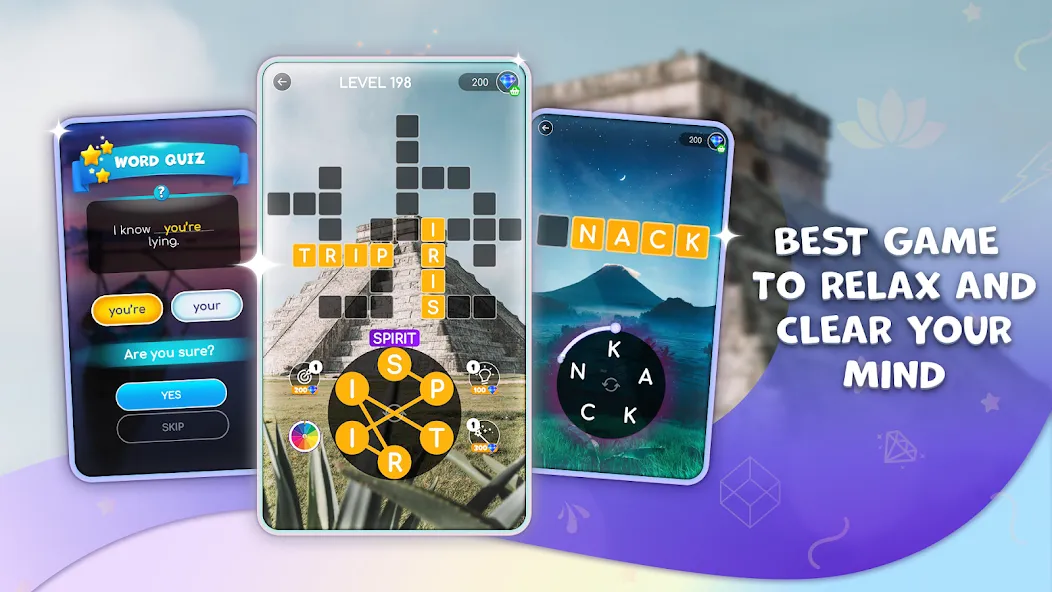 Calming Crosswords Word Puzzle  [МОД Menu] Screenshot 2