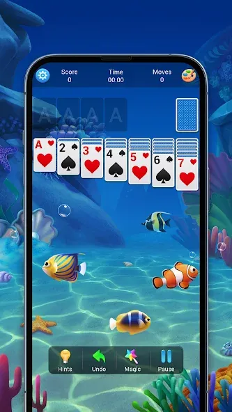 Solitaire, Klondike Card Games  [МОД Бесконечные деньги] Screenshot 1