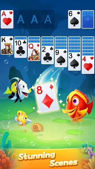 Solitaire 3D Fish  [МОД Много денег] Screenshot 4