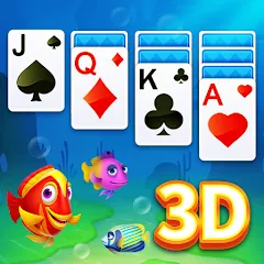 Взлом Solitaire 3D Fish  [МОД Много денег] - стабильная версия apk на Андроид