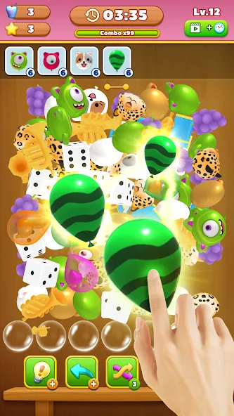 Match Triple Balloon (Матч Тройной Шарик)  [МОД Menu] Screenshot 2