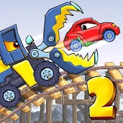 Скачать взломанную Car Eats Car 2 - Racing Game (Кар Еатс Кар 2)  [МОД Unlimited Money] - стабильная версия apk на Андроид