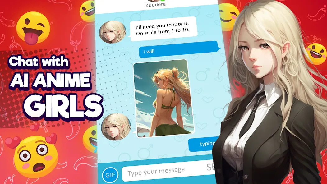 Anime Girlfriend - AI Chat (Аниме Грлфренд)  [МОД Unlimited Money] Screenshot 4