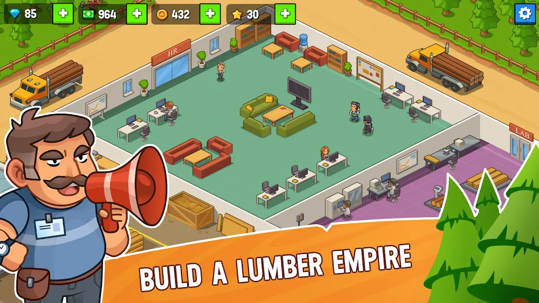 Lumber Inc Tycoon (Ламбер инк тайкун)  [МОД Бесконечные монеты] Screenshot 1