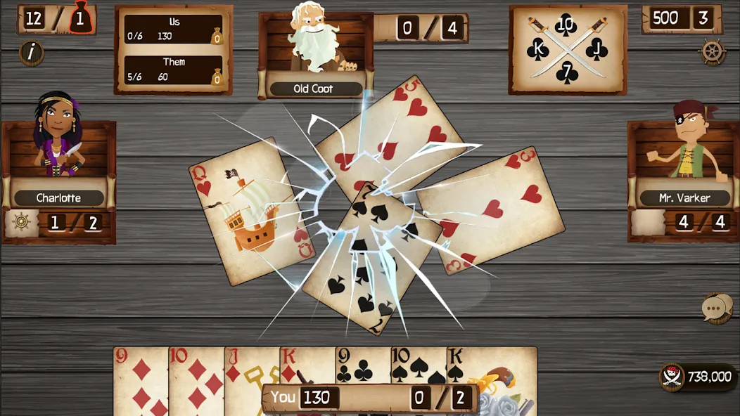 Spades Cutthroat Pirates (Спейдс Каттхроат Пирейтс)  [МОД Много денег] Screenshot 1