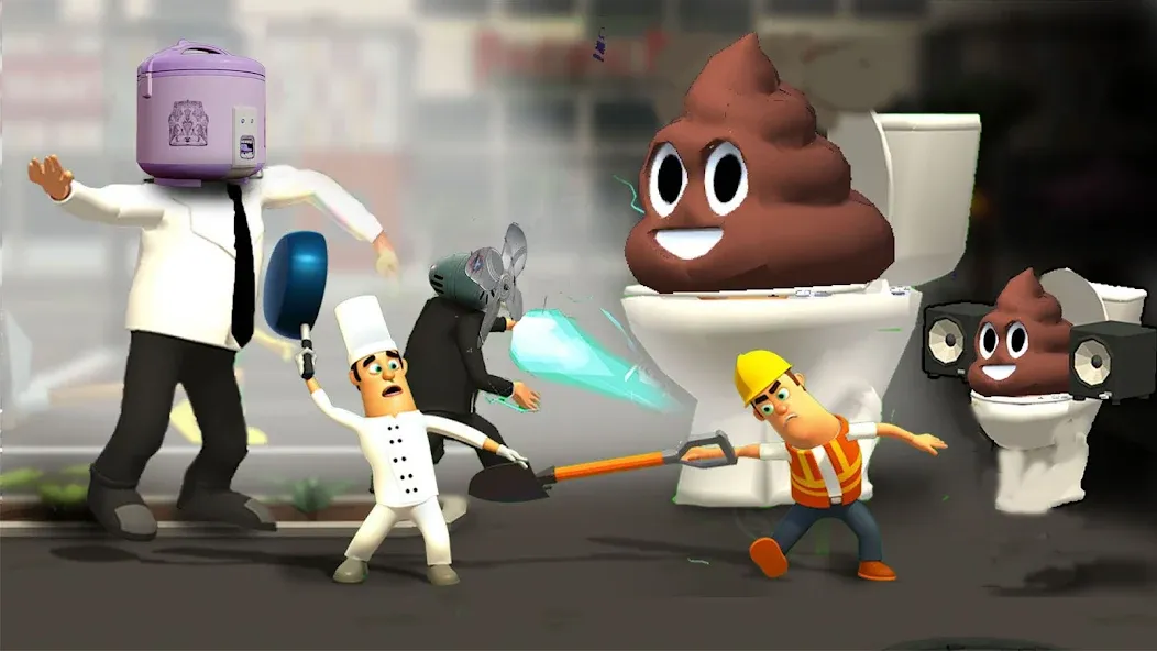 War Job: Toilet Battle (Вор Джоб)  [МОД Menu] Screenshot 1