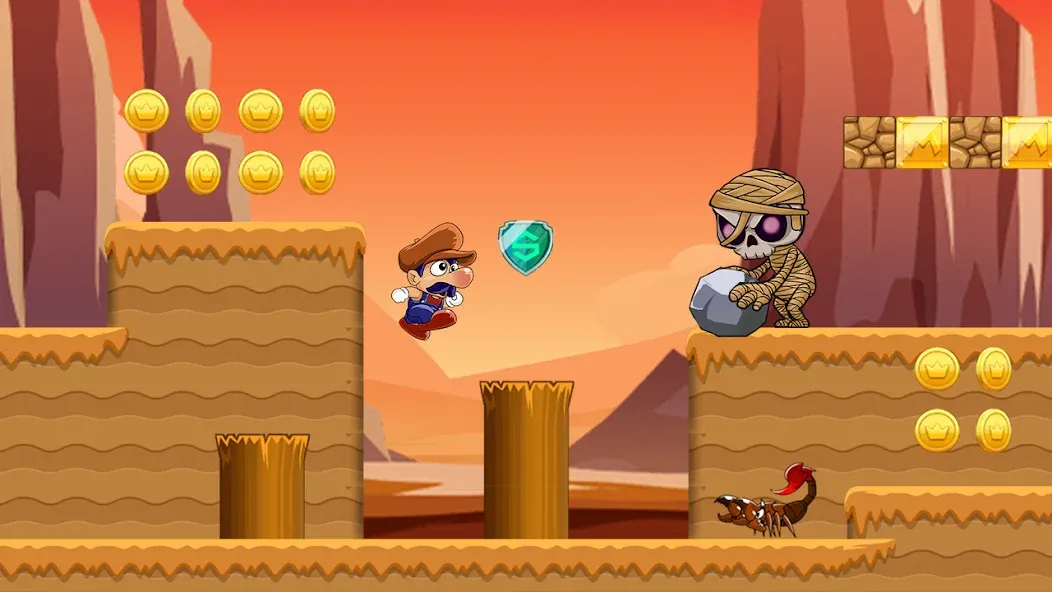 Super Bino Go:Adventure Jungle (Супер Бино Го)  [МОД Unlocked] Screenshot 2