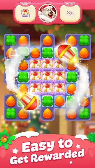 Sweet Candy Match: Puzzle Game (Свит Кэнди Матч)  [МОД Бесконечные монеты] Screenshot 3