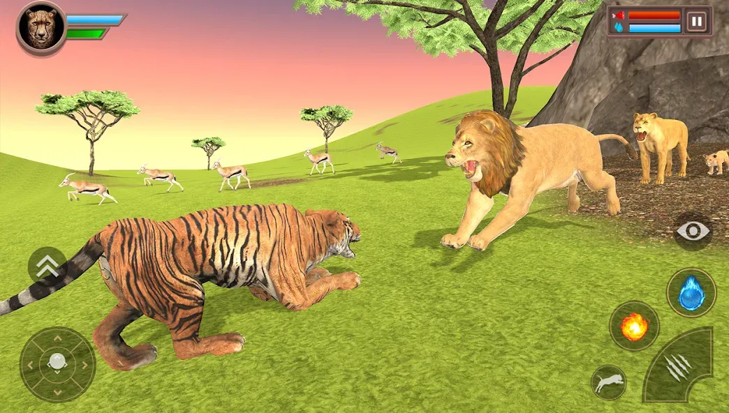 Savanna Safari: Land of Beasts (Саванна игра выживания животных)  [МОД Много денег] Screenshot 4