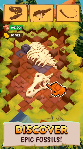 Dino Quest 2: Dinosaur Fossil (Дино Квест 2)  [МОД Menu] Screenshot 1