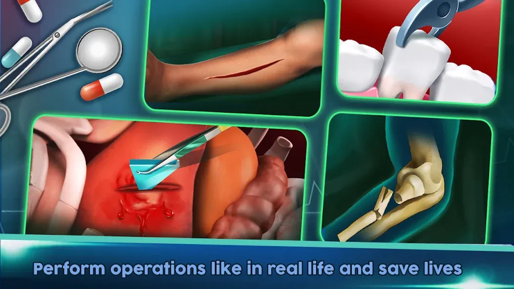 Surgery Doctor Simulator Games  [МОД Бесконечные монеты] Screenshot 5