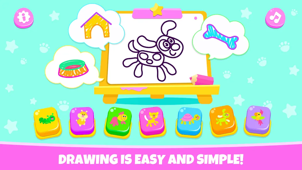 Drawing for kids! Toddler draw  [МОД Бесконечные деньги] Screenshot 1