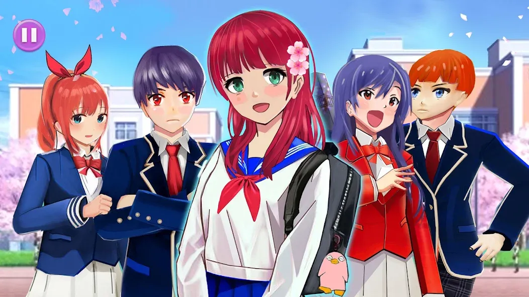 Anime High School Life  [МОД Бесконечные деньги] Screenshot 4