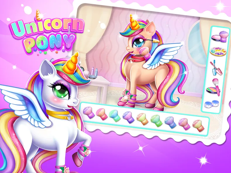 Unicorn Dress up Girls Game  [МОД Бесконечные монеты] Screenshot 1