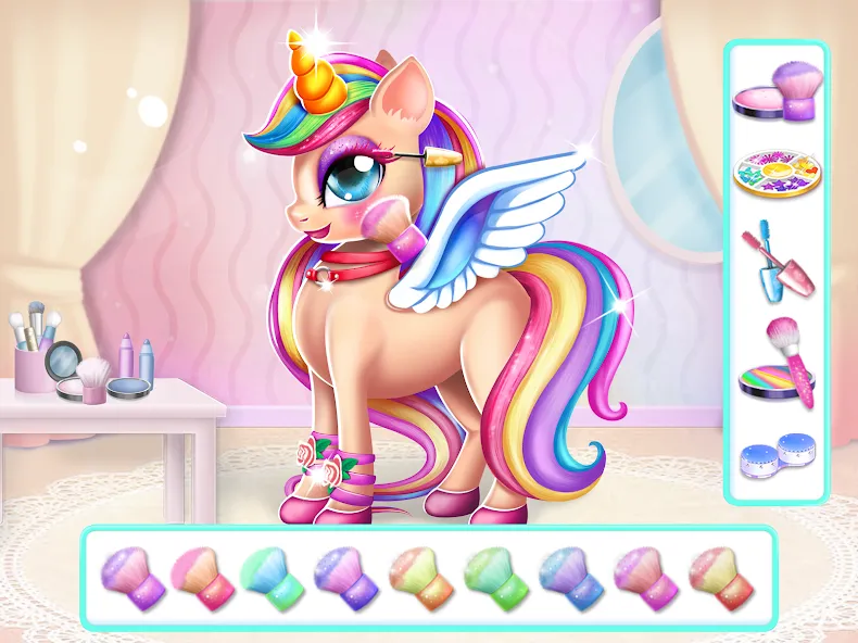 Unicorn Dress up Girls Game  [МОД Бесконечные монеты] Screenshot 4