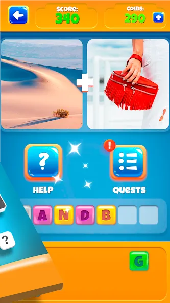 2 Pics 1Word. Offline Games  [МОД Menu] Screenshot 4
