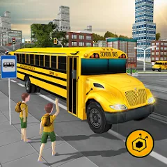 Скачать взлом School Bus Driving Game  [МОД Mega Pack] - последняя версия apk на Андроид