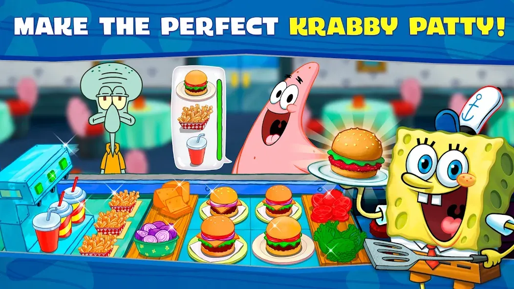 SpongeBob: Krusty Cook-Off  [МОД Бесконечные деньги] Screenshot 2