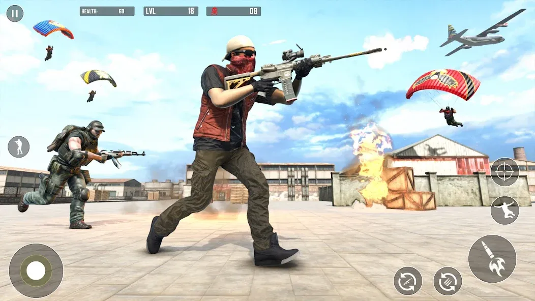 Battlegrounds Fire Squad War  [МОД Unlocked] Screenshot 3