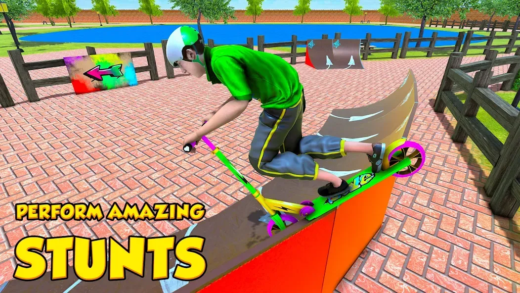 BMX Air Skate Scooter Tricks  [МОД Бесконечные деньги] Screenshot 3