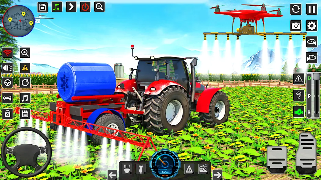 Real Tractor Driving Games (Риал Трактор Драйвинг Геймс)  [МОД Много монет] Screenshot 4