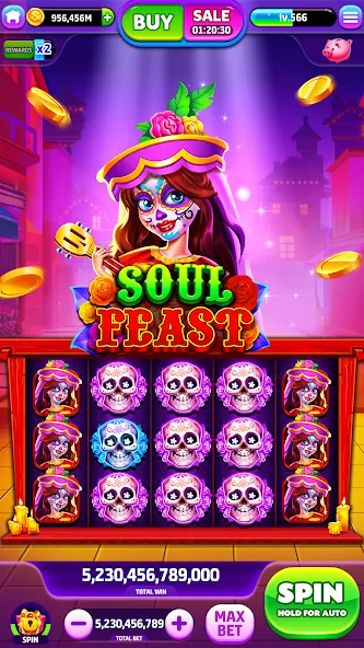 Spin To Rich - Vegas Slots (Спин Ту Рич)  [МОД Бесконечные монеты] Screenshot 2