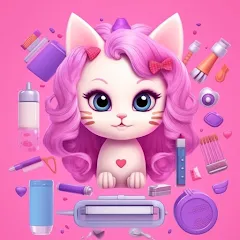 Скачать взлом Idle Cat Makeover: Hair Salon  [МОД Menu] - стабильная версия apk на Андроид