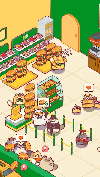 Cat Snack Bar: Cute Food Games (Кэт Снэк Бар)  [МОД Menu] Screenshot 2