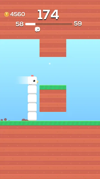 Square Bird - Flappy Chicken (Сквер Брд)  [МОД Unlimited Money] Screenshot 1