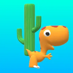 Взломанная Dinosaur Run (Динозавр Ран)  [МОД Все открыто] - полная версия apk на Андроид