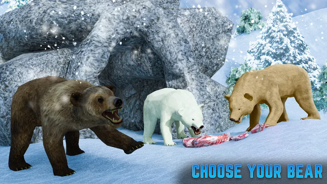 Polar Bear Family Survival  [МОД Меню] Screenshot 2